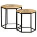 Adger 2-piece Hexagon Nesting Tables Natural and Black - California Furniture (Coachella, CA)