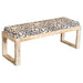Aiden Sled Leg Upholstered Accent Bench Black and White - California Furniture (Coachella, CA)