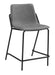 Earnest Solid Back Upholstered Counter Height Stools Grey and Black (Set of 2) - California Furniture (Coachella, CA)