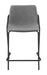 Earnest Solid Back Upholstered Counter Height Stools Grey and Black (Set of 2) - California Furniture (Coachella, CA)