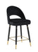 Lindsey Arched Back Upholstered Counter Height Stools Black (Set of 2) - California Furniture (Coachella, CA)