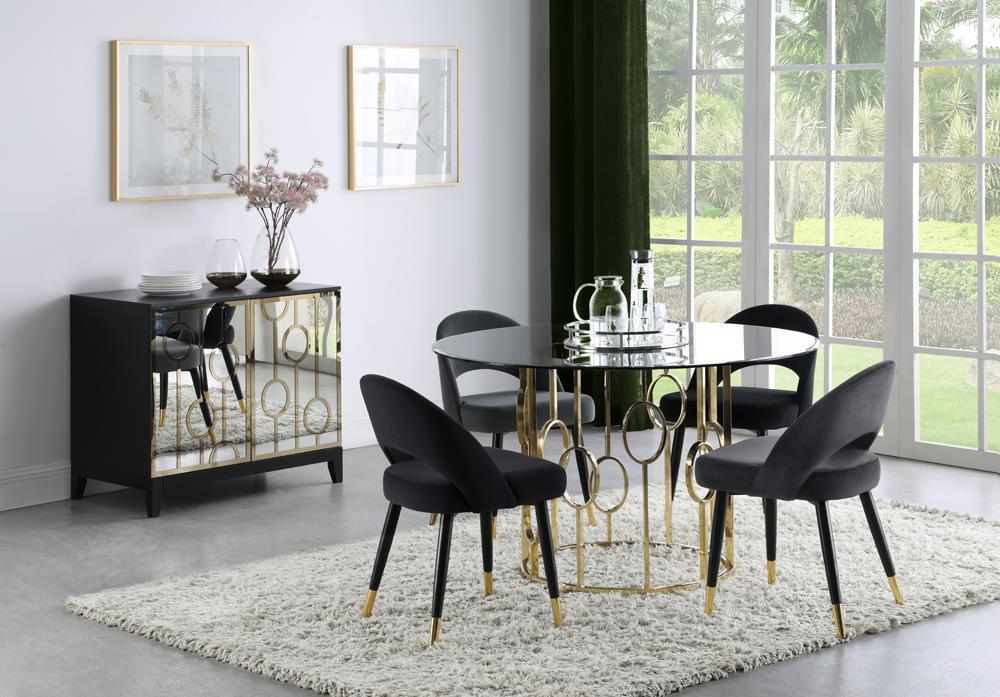 Lindsey Arched Back Upholstered Side Chairs Black (Set of 2) - California Furniture (Coachella, CA)