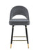Lindsey Arched Back Upholstered Counter Height Stools Grey (Set of 2) - California Furniture (Coachella, CA)