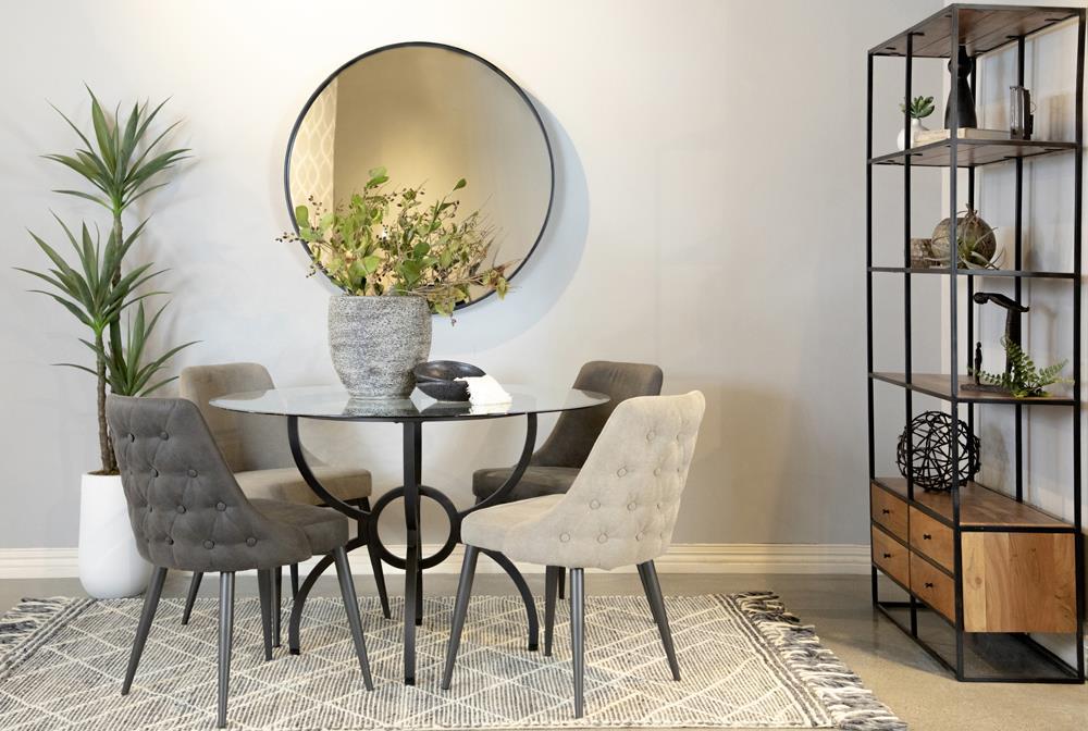 Cosmo Upholstered Curved Back Side Chairs (Set of 2) - California Furniture (Coachella, CA)
