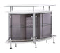 Gideon Crescent Shaped Glass Top Bar Unit with Drawer - California Furniture (Coachella, CA)