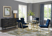 Cisco Tufted Back Side Chairs Ink Blue (Set of 2) - California Furniture (Coachella, CA)