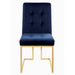 Cisco Tufted Back Side Chairs Ink Blue (Set of 2) - California Furniture (Coachella, CA)