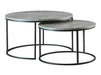 Lainey Round 2-piece Nesting Coffee Table Grey and Gunmetal - California Furniture (Coachella, CA)