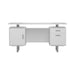 Lawtey Floating Top Office Desk White Gloss - California Furniture (Coachella, CA)