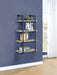 Elmcrest 24-inch Wall Shelf Black and Rustic Oak - California Furniture (Coachella, CA)