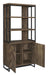 Millbrook 2-door Bookcase Rustic Oak Herringbone and Gunmetal - California Furniture (Coachella, CA)