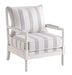Blanchett Upholstered Accent Chair with Spindle Accent White and Navy - California Furniture (Coachella, CA)