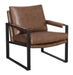 Rosalind Upholstered Accent Chair with Removable Cushion Umber Brown and Gunmetal - California Furniture (Coachella, CA)