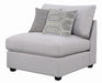 Cambria Upholstered Armless Chair Grey - California Furniture (Coachella, CA)