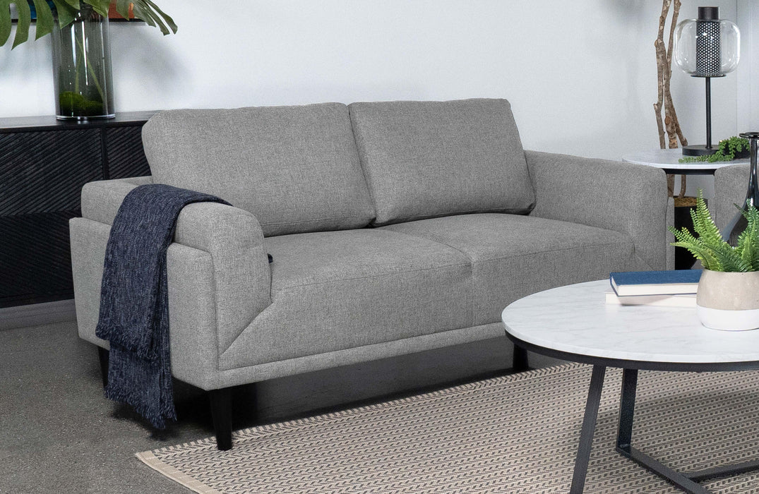 Rilynn Upholstered Track Arms Loveseat - California Furniture (Coachella, CA)