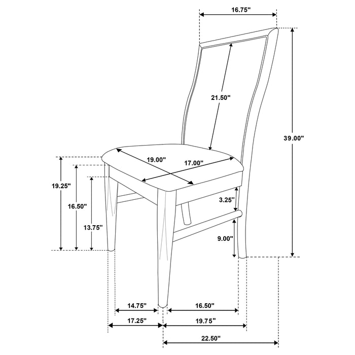 Adina Side Chairs - California Furniture (Coachella, CA)
