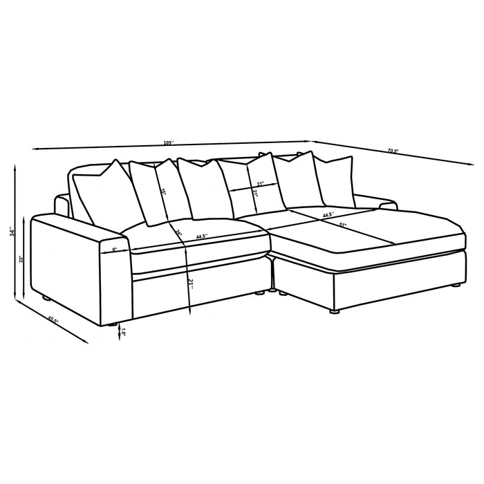 Blaine Stationary Sectionals - California Furniture (Coachella, CA)