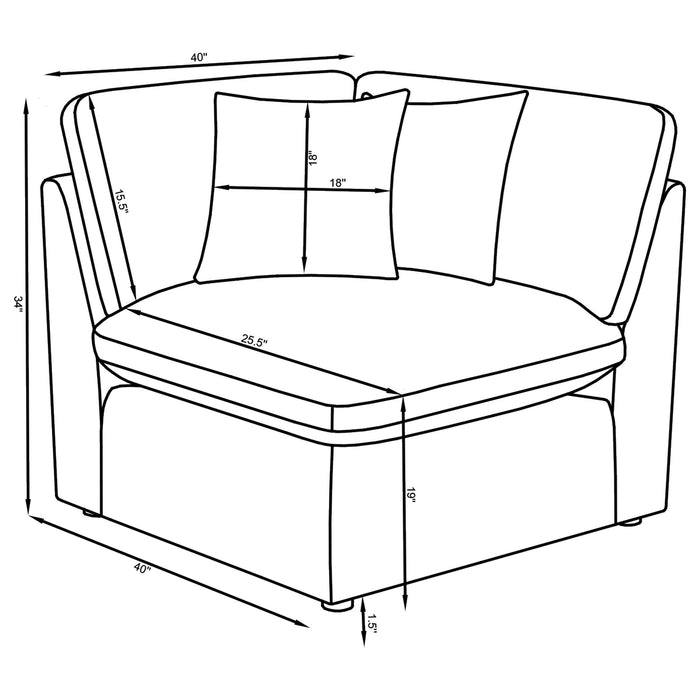 Hobson 6 Piece Sectionals - California Furniture (Coachella, CA)