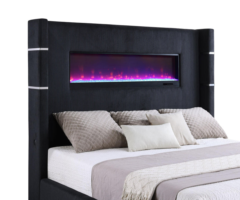 Tisdall California King, E.King & Queen Bed Grey, Black & Queen - California Furniture (Coachella, CA)