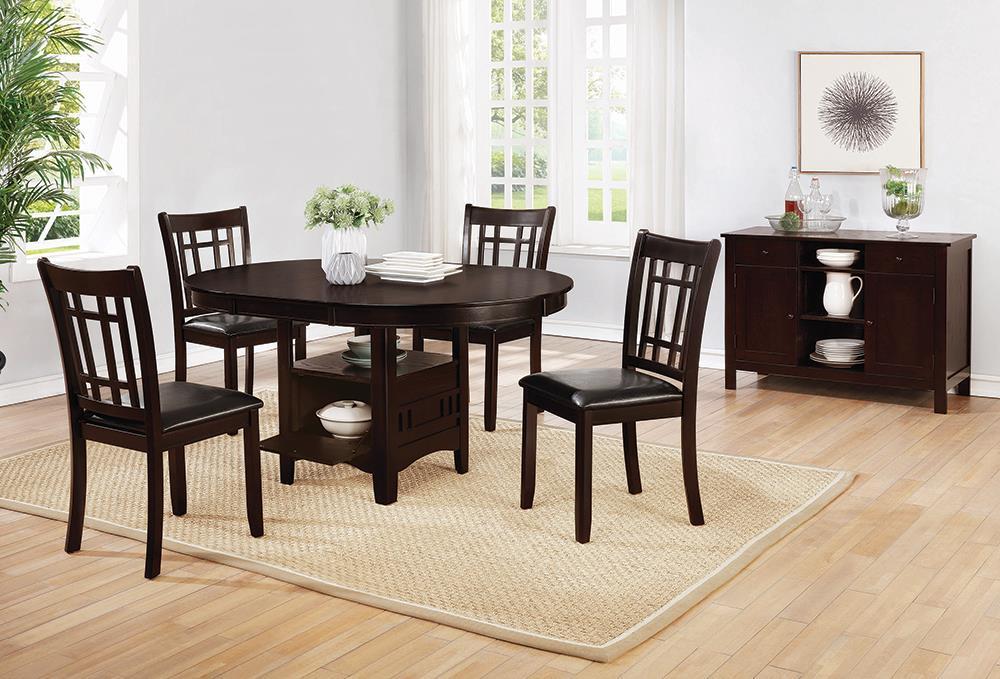Lavon Padded Dining Side Chairs Espresso and Black (Set of 2) - California Furniture (Coachella, CA)