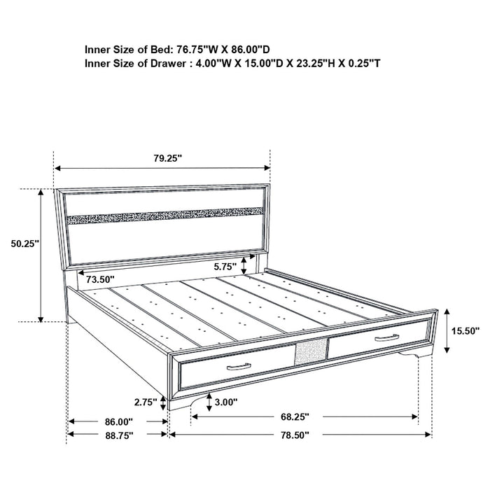 Miranda Panel Platform Storage Bed - California Furniture (Coachella, CA)