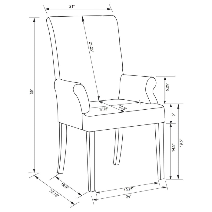 Herran Arm Chairs - California Furniture (Coachella, CA)