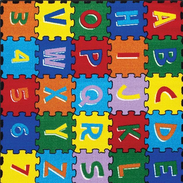 Abbey Alphabet/Multi 4' 9" X 6' 9" Area Rug - California Furniture (Coachella, CA)