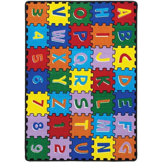 Abbey Alphabet/Multi 4' 9" X 6' 9" Area Rug - California Furniture (Coachella, CA)