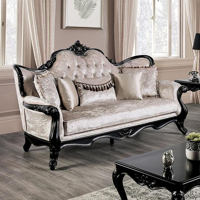 Acapulco White & Espresso Sofa - California Furniture (Coachella, CA)