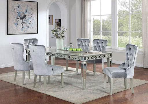 ADALIA Wingback Chair (2/CTN), Silver/Dark Gray - California Furniture (Coachella, CA)