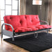 Aksel Black/Red Futon Mattress, Black, Red & Gray - California Furniture (Coachella, CA)