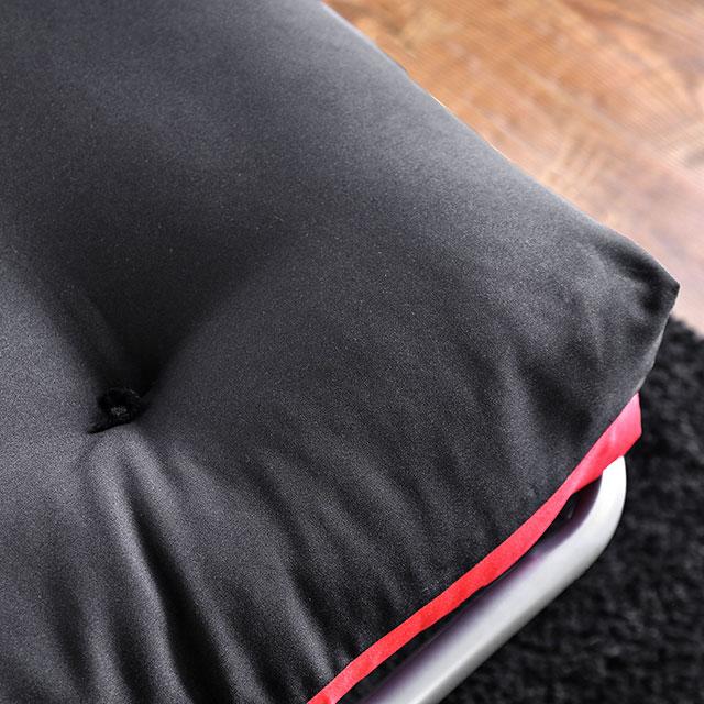 Aksel Black/Red Futon Mattress, Black, Red & Gray - California Furniture (Coachella, CA)