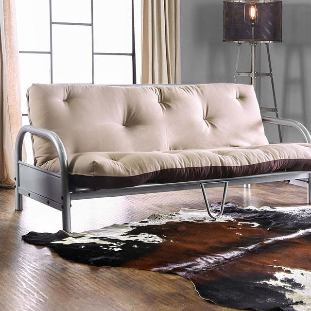 Aksel Black/Red Futon Mattress, Black, Red & Gray - California Furniture (Coachella, CA)