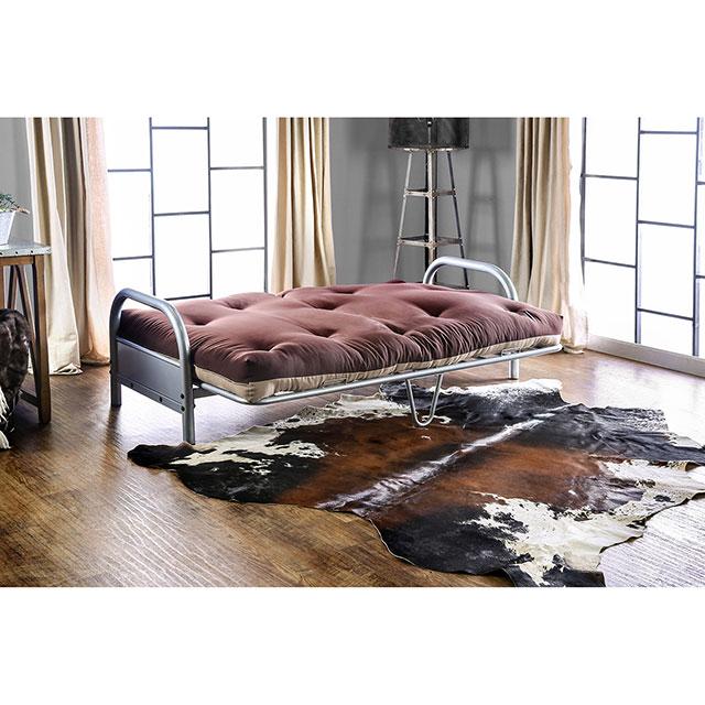 Aksel Black/Red Futon Mattress, Black, Red & Gray - California Furniture (Coachella, CA)