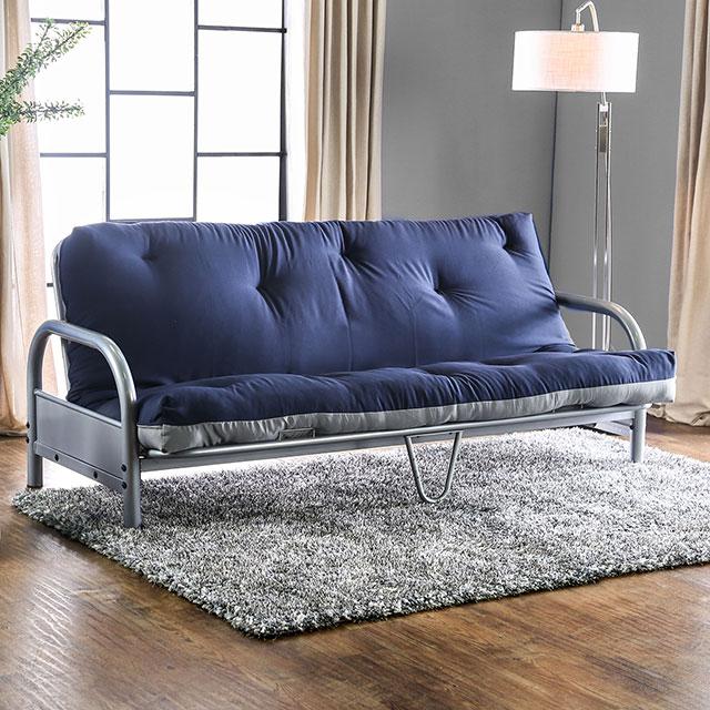 Aksel Black/Red Futon Mattress, Black, Red & Gray - California Furniture (Coachella, CA)