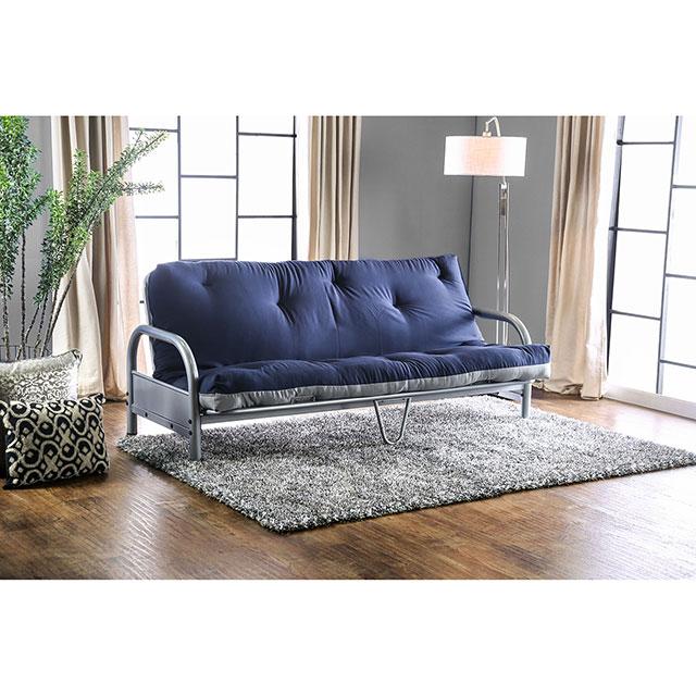 Aksel Black/Red Futon Mattress, Black, Red & Gray - California Furniture (Coachella, CA)