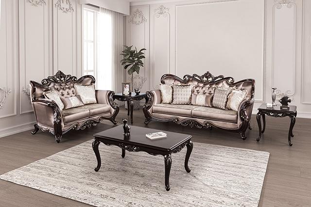 Albacete Sofa Campage & Walnut - California Furniture (Coachella, CA)