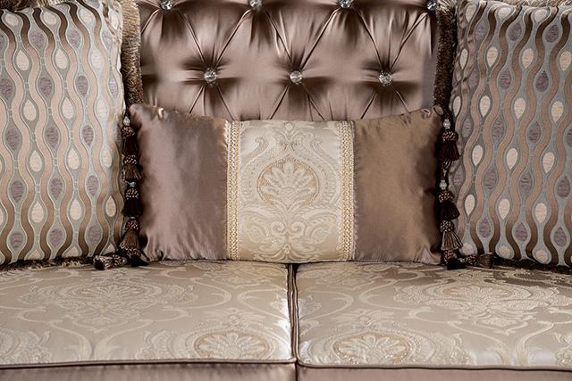Albacete Sofa Campage & Walnut - California Furniture (Coachella, CA)