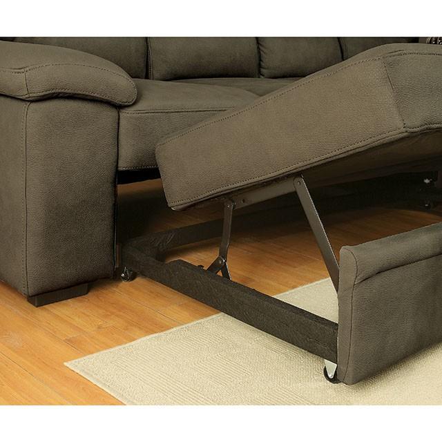 ALCESTER Brown & Gray Sectional w/ Sleeper, Ash - California Furniture (Coachella, CA)