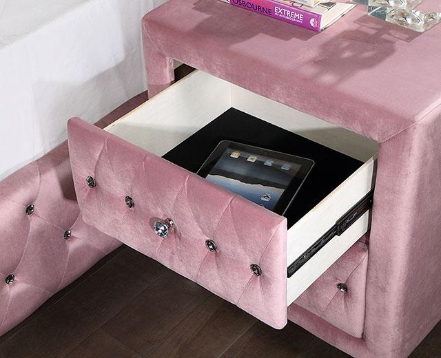 ZOHAR Night Stand, Pink - California Furniture (Coachella, CA)