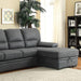ALCESTER Brown & Gray Sectional w/ Sleeper, Ash - California Furniture (Coachella, CA)