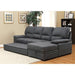 ALCESTER Brown & Gray Sectional w/ Sleeper, Ash - California Furniture (Coachella, CA)