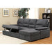 ALCESTER Brown & Gray Sectional w/ Sleeper, Ash - California Furniture (Coachella, CA)