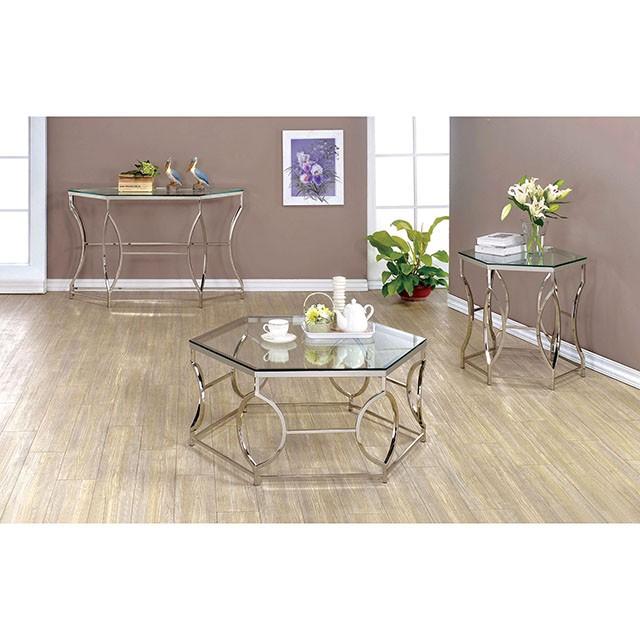 ZOLA Chrome End Table - California Furniture (Coachella, CA)