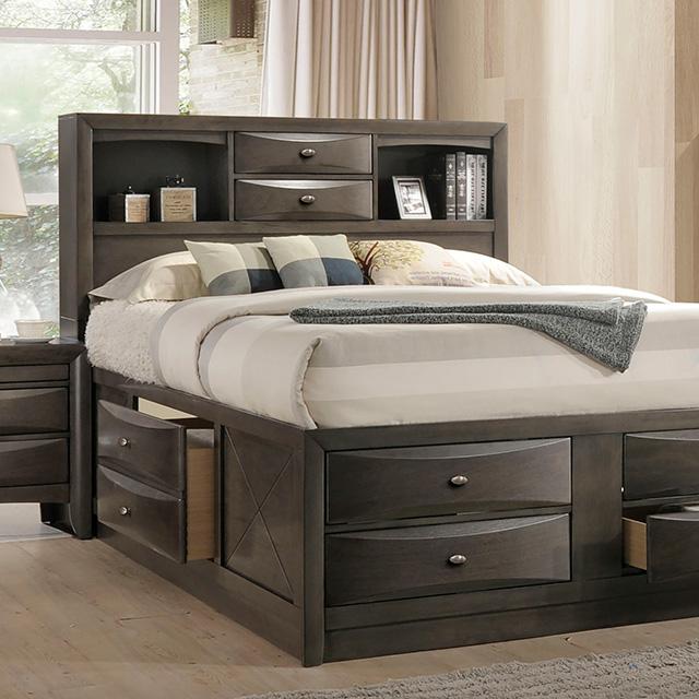Zosimo Bed Black, Chrome, & Grey - California Furniture (Coachella, CA)