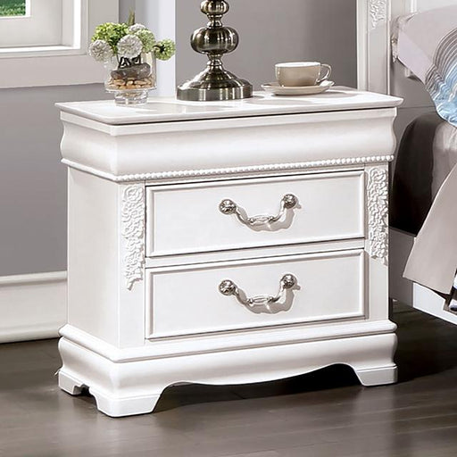 ALECIA Night Stand w/ USB, White - California Furniture (Coachella, CA)