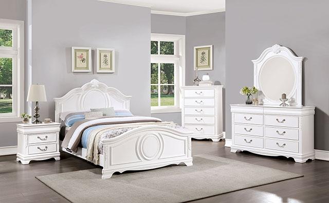 ALECIA Twin & Full Bed, White - California Furniture (Coachella, CA)