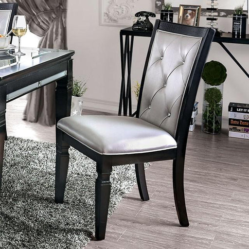 Alena Black/Silver Side Chair (2/CTN) - California Furniture (Coachella, CA)