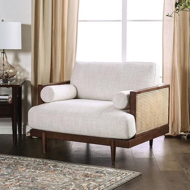 ALESUND Chair, Beige/Light Oak Natural & Brown - California Furniture (Coachella, CA)