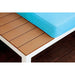 WINONA White/Oak/Blue Patio Sectional w/ Table - California Furniture (Coachella, CA)